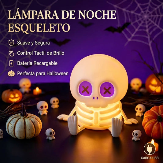 Lámpara Esqueleto Apretable — Edición Halloween 💀🎃