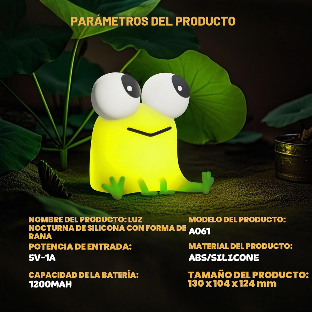 Lámpara Ranita Apretable — Luz Nocturna Kawaii