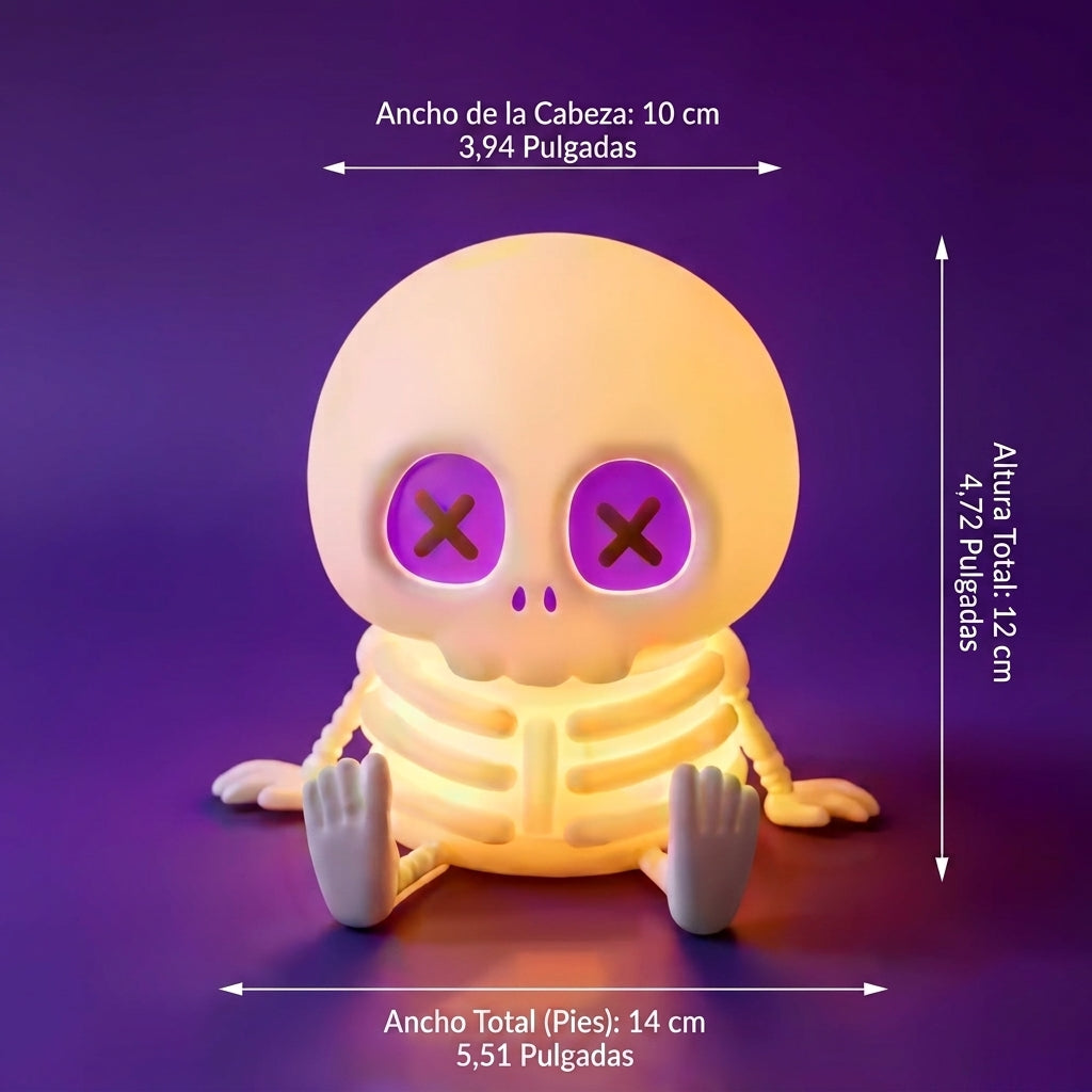 Lámpara Esqueleto Apretable — Edición Halloween 💀🎃