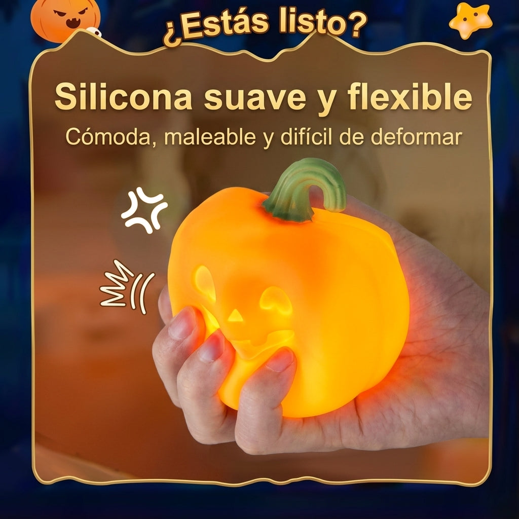 Lámpara Calabaza Apretable — Edición Halloween 🎃